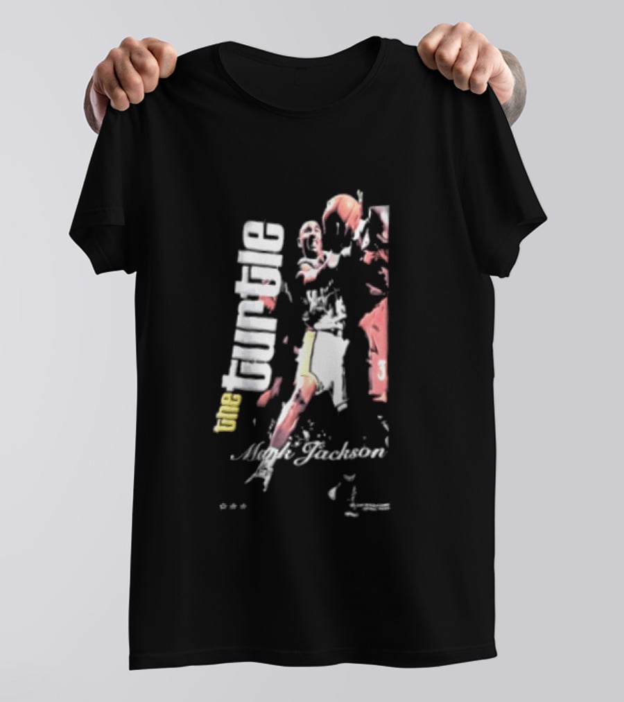 Mark Jackson The Turtle Basketball Slam Vintage Style Sports Action T-Shirt