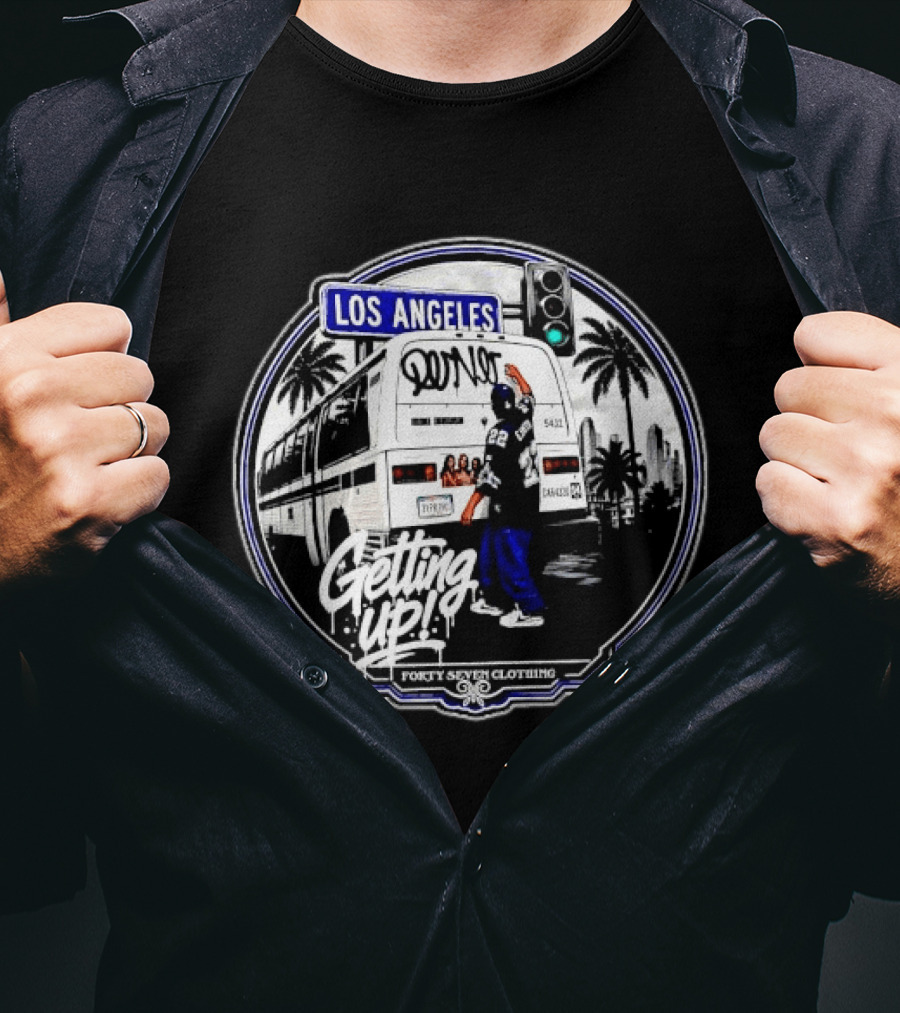 Los Angeles Getting Up Graffiti Dallas Cowboys Forty Seven Clothing T-Shirt