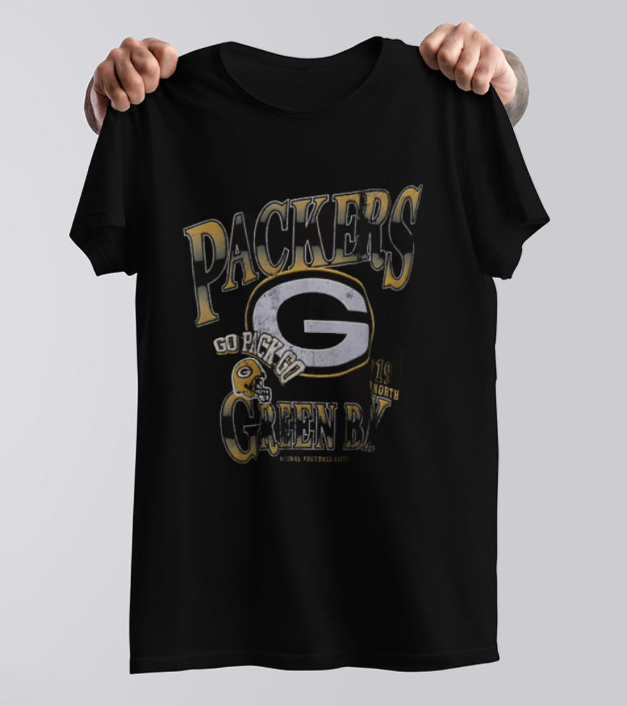 Packers Go Pack Go Green Bay Football G 1919 North Football Helmets T-Shirt