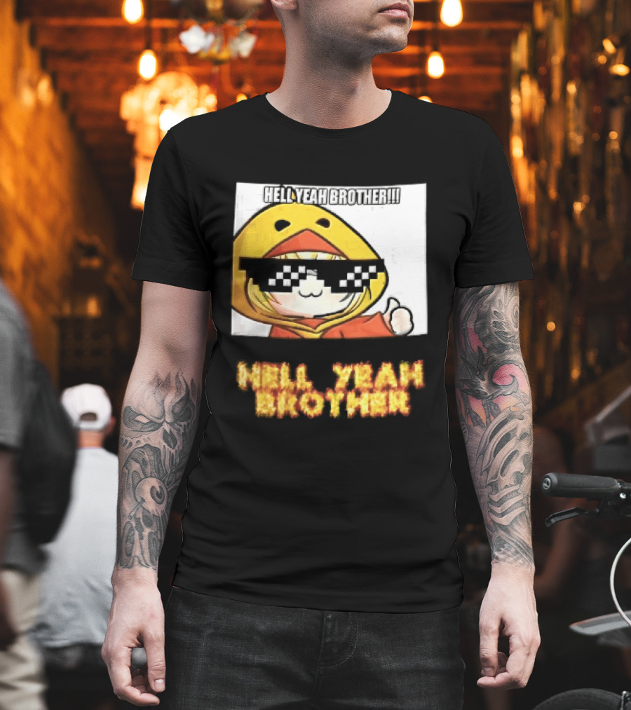 Hell Yeah Brother Cool Duck Meme Sunglasses Fun T-Shirt