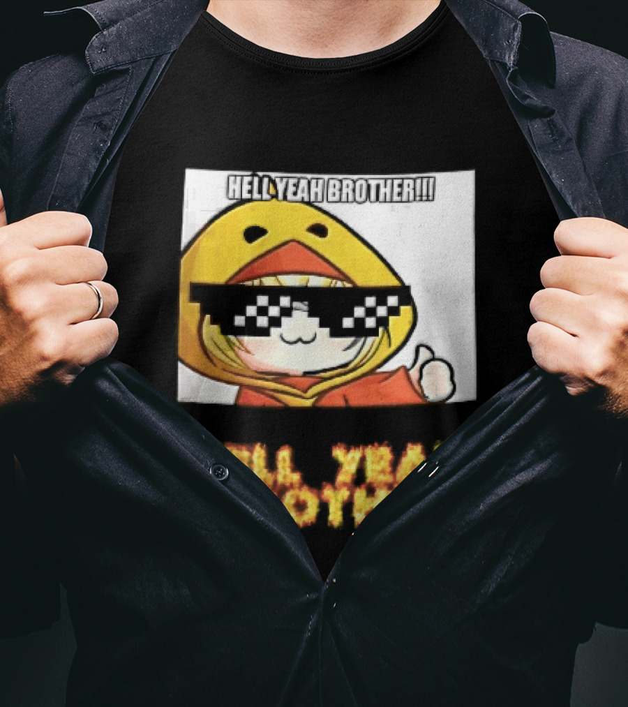 Hell Yeah Brother Cool Duck Meme Sunglasses Fun T-Shirt