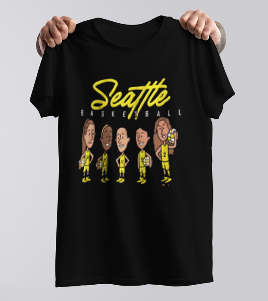 Seattle Basketball Players Cartoon WNBA 2026 T-Shirt