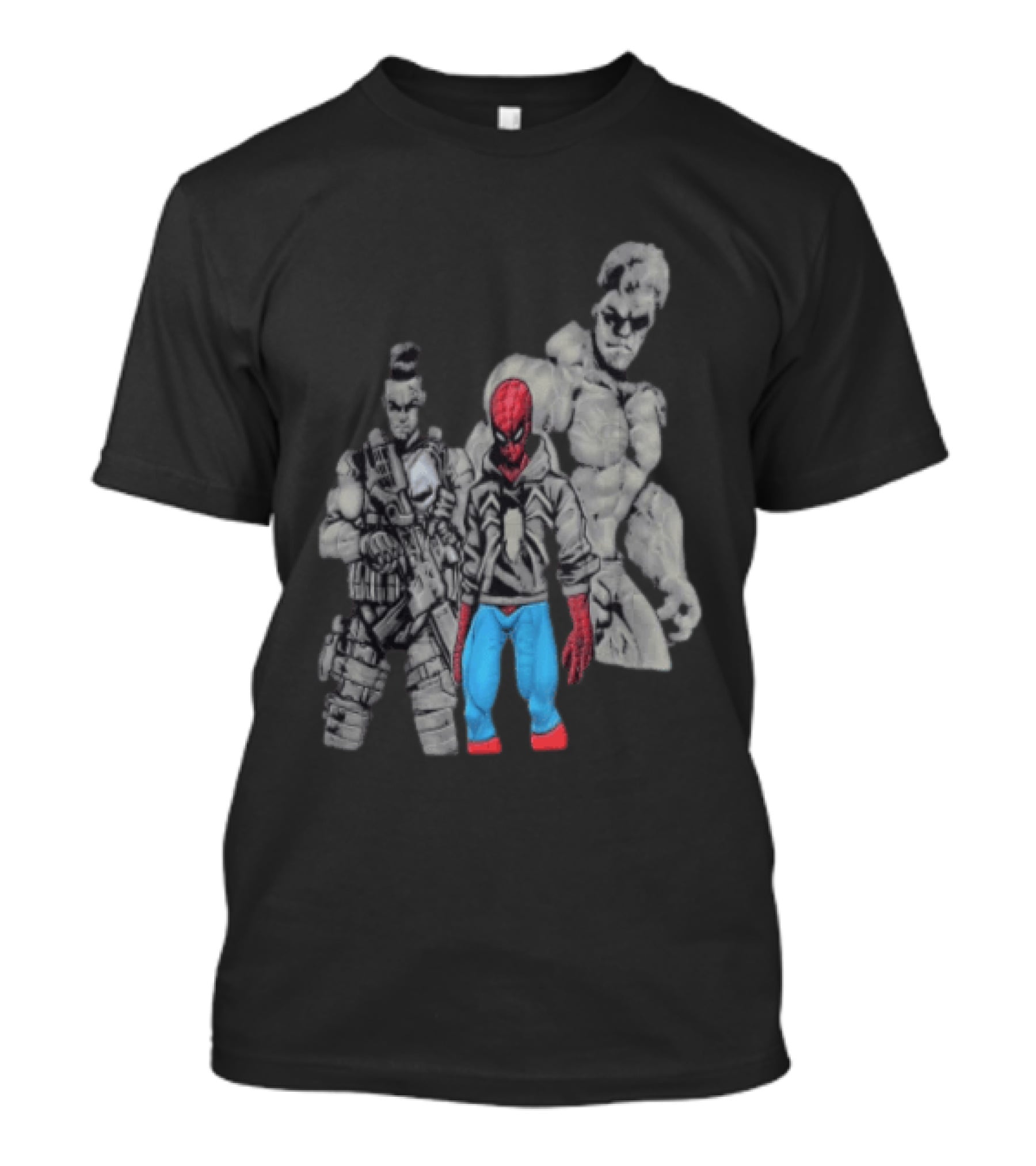 Spider Man The Punisher Hulk Brand New Day Heroes T-Shirt