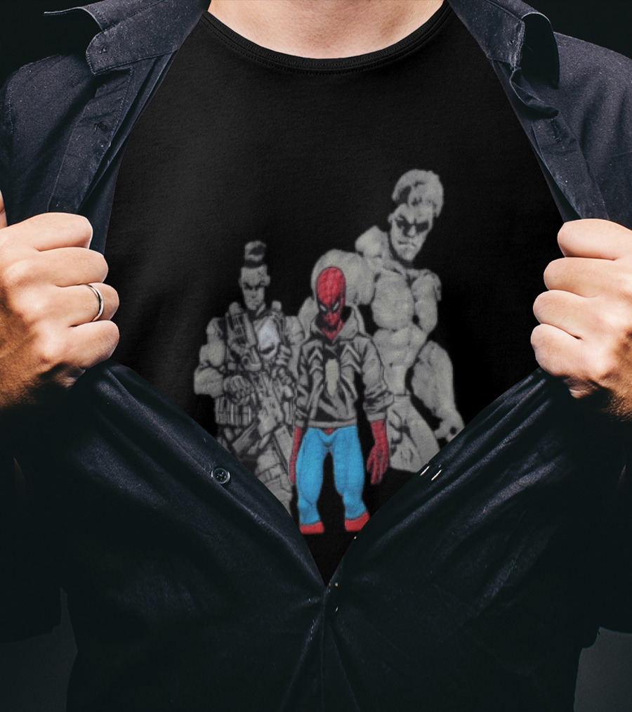 Spider Man The Punisher Hulk Brand New Day Heroes T-Shirt