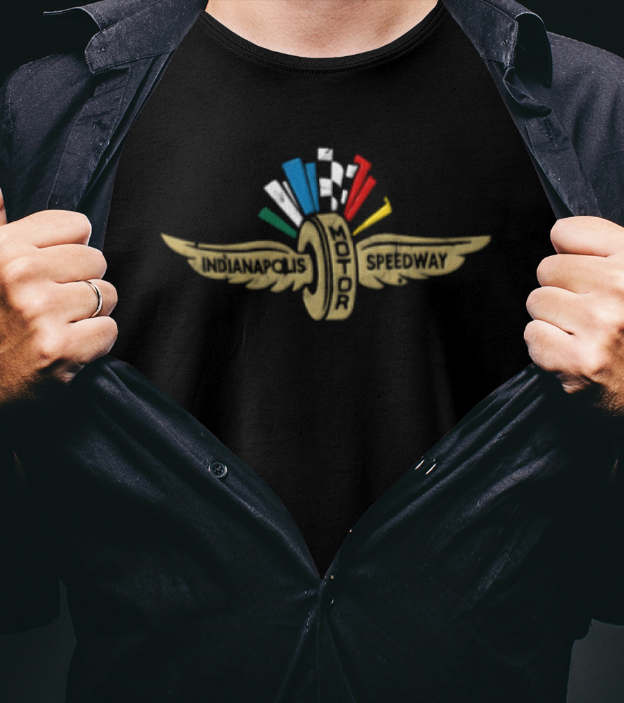 Indianapolis Motor Speedway Gold Winged Wheel Emblem 2026 T-Shirt