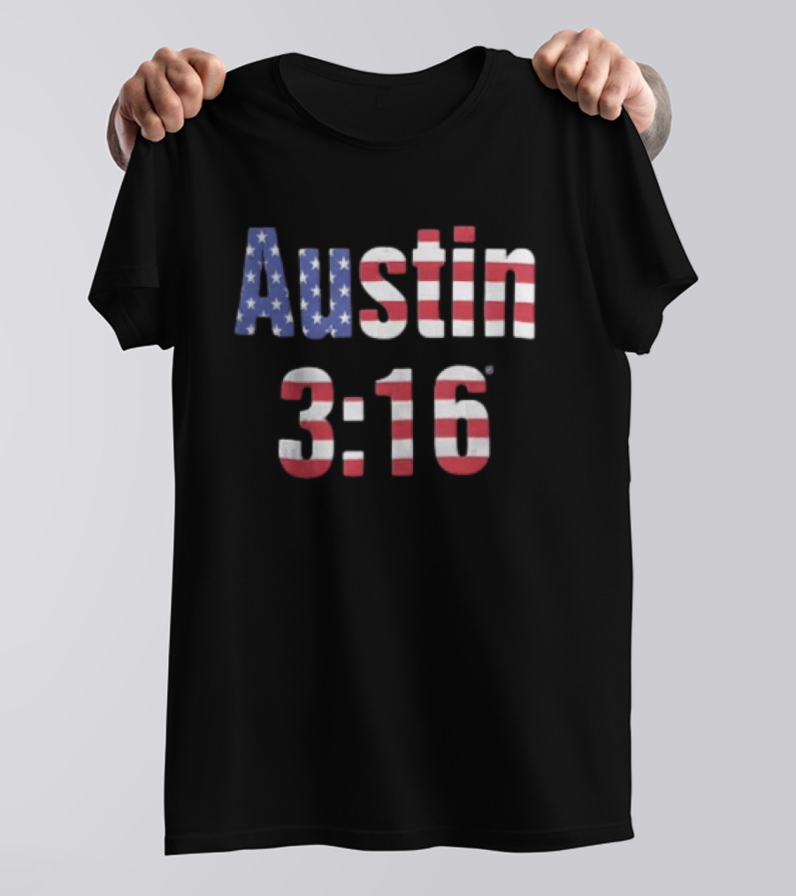 Steve Austin 3 16 American Flag WWE Stone Cold T-Shirt