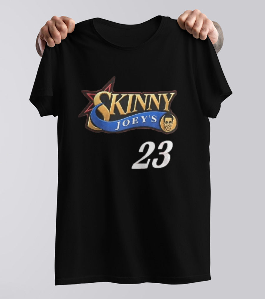 Philadelphia 76ers Skinny Joey's 23 Red Star Blue Ribbon Caricature T-Shirt