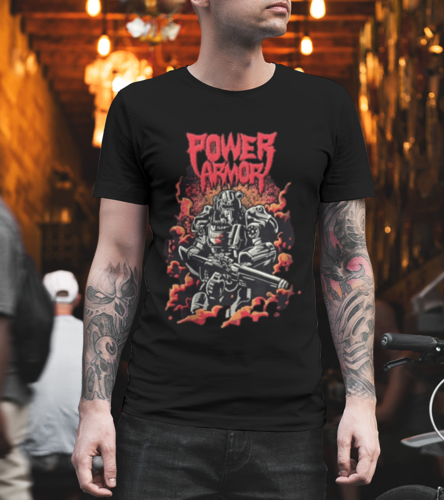 Power Armor Radioactive Fallout Gamer T-Shirt