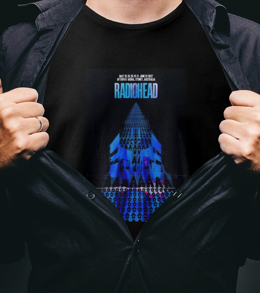 Radiohead Sydney Australia 2027 Afterpay Arena May 25 26 28 29 31 June 1 Concert T-Shirt