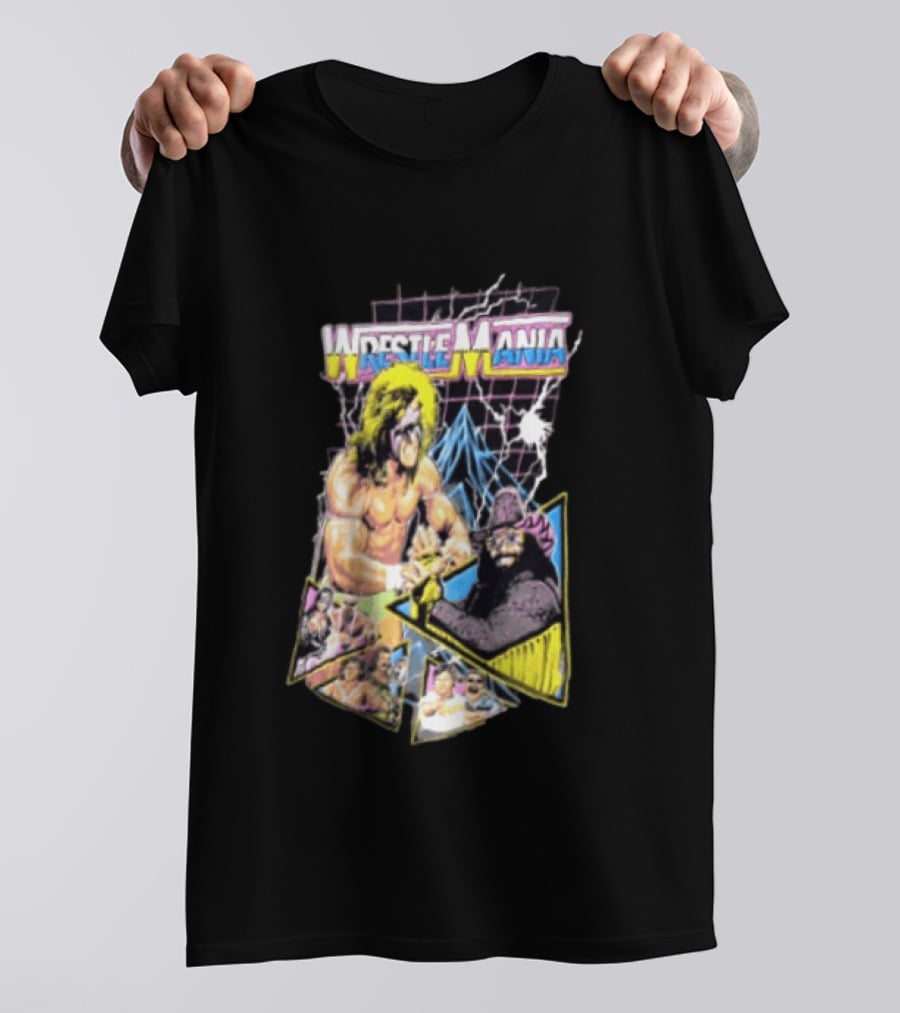 WWE Wrestlemania VI Ultimate Warrior Vs Macho Man Randy Savage Retro 1990s T-Shirt