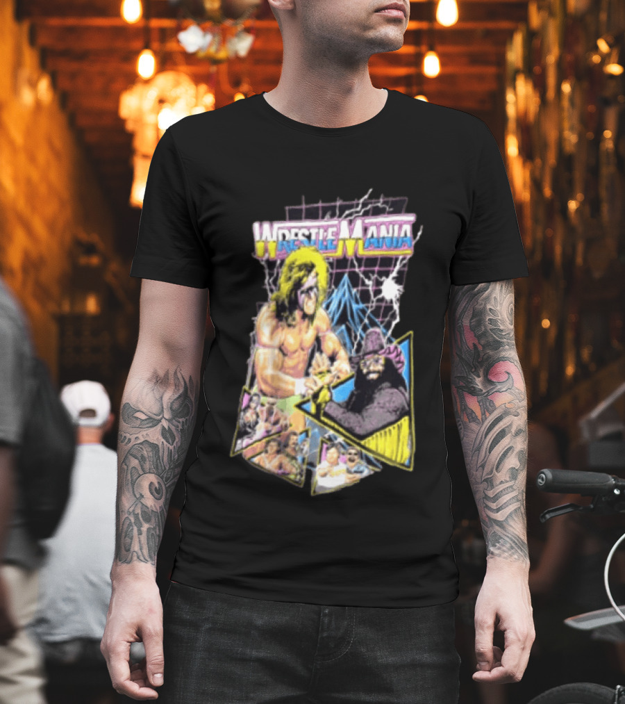 WWE Wrestlemania VI Ultimate Warrior Vs Macho Man Randy Savage Retro 1990s T-Shirt