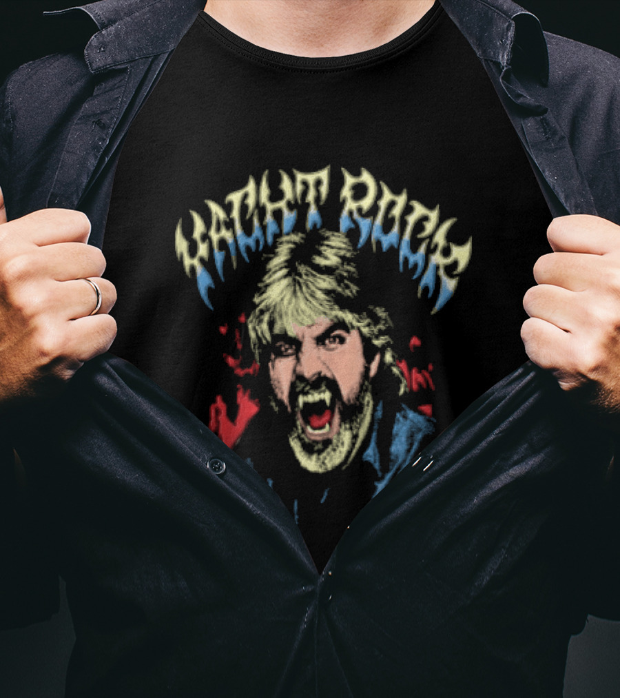 Yacht Rock Vampire Michael McDonald Fanged Face T-Shirt