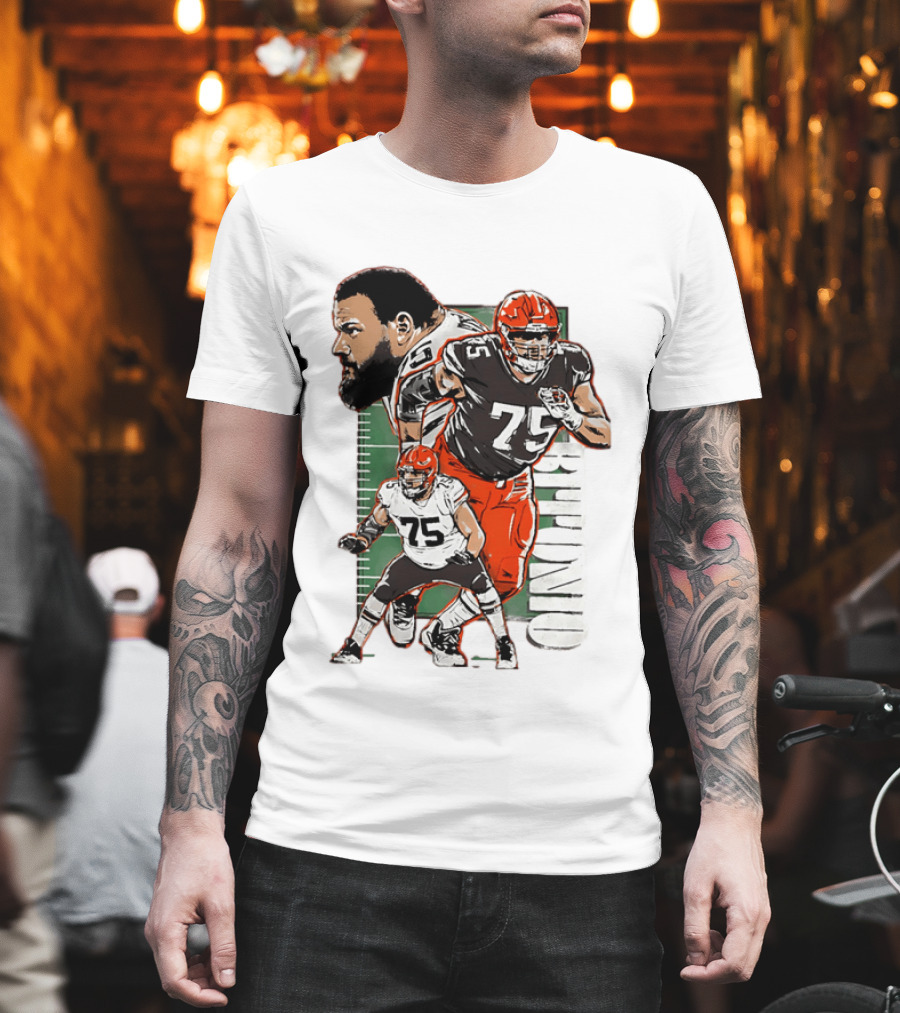 2025 Joel Bitonio Meet And Greet Browns Player Number 75 T-Shirt