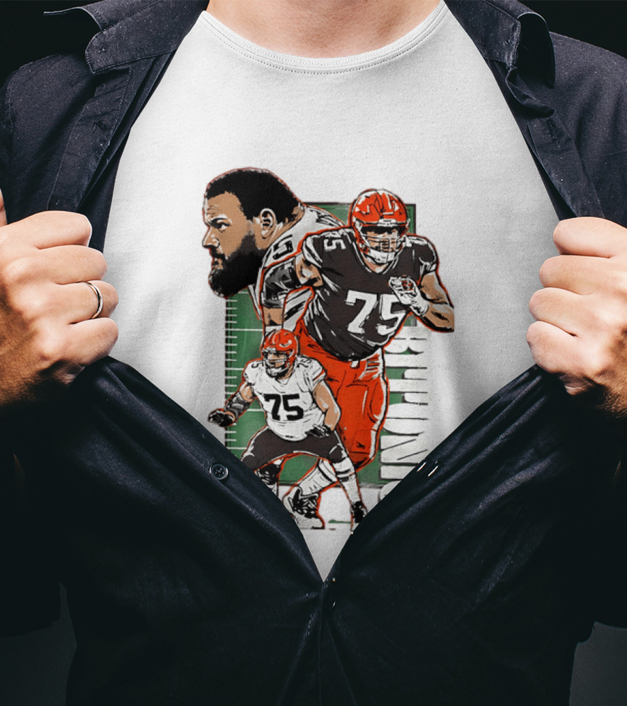 2025 Joel Bitonio Meet And Greet Browns Player Number 75 T-Shirt
