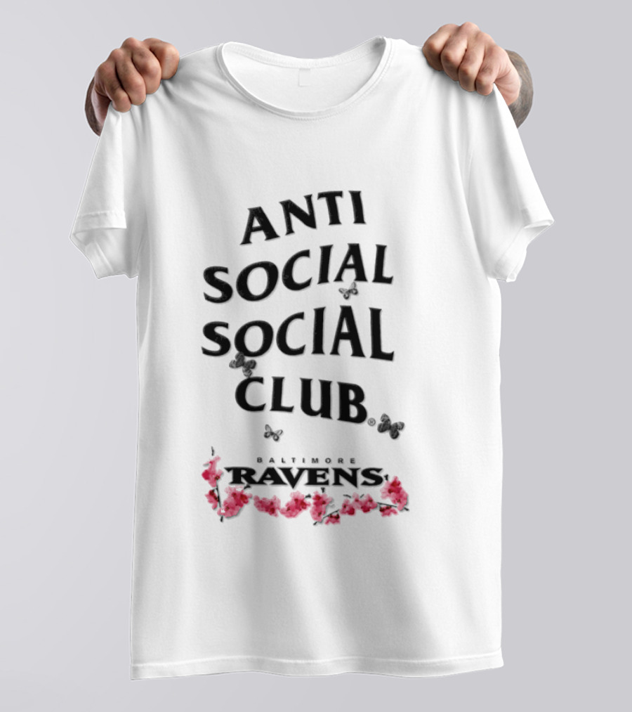 Anti Social Social Club Baltimore Ravens 2026 T-Shirt