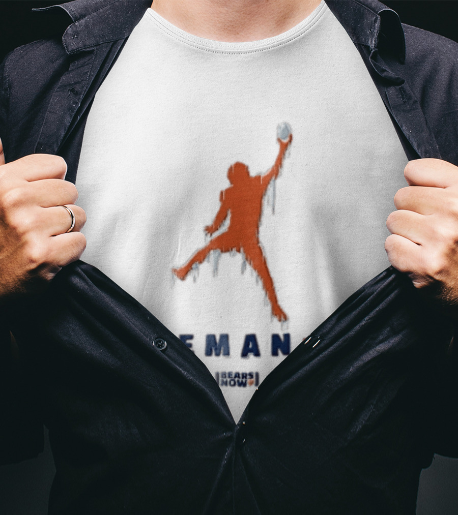 Chicago Bears Iceman 18 Now Frozen Football Player Jumpman Pose Icicles T-Shirt