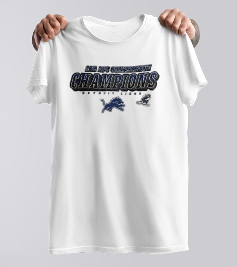 2011 NFC Conference Champions Detroit Lions Football Victory T-Shirt