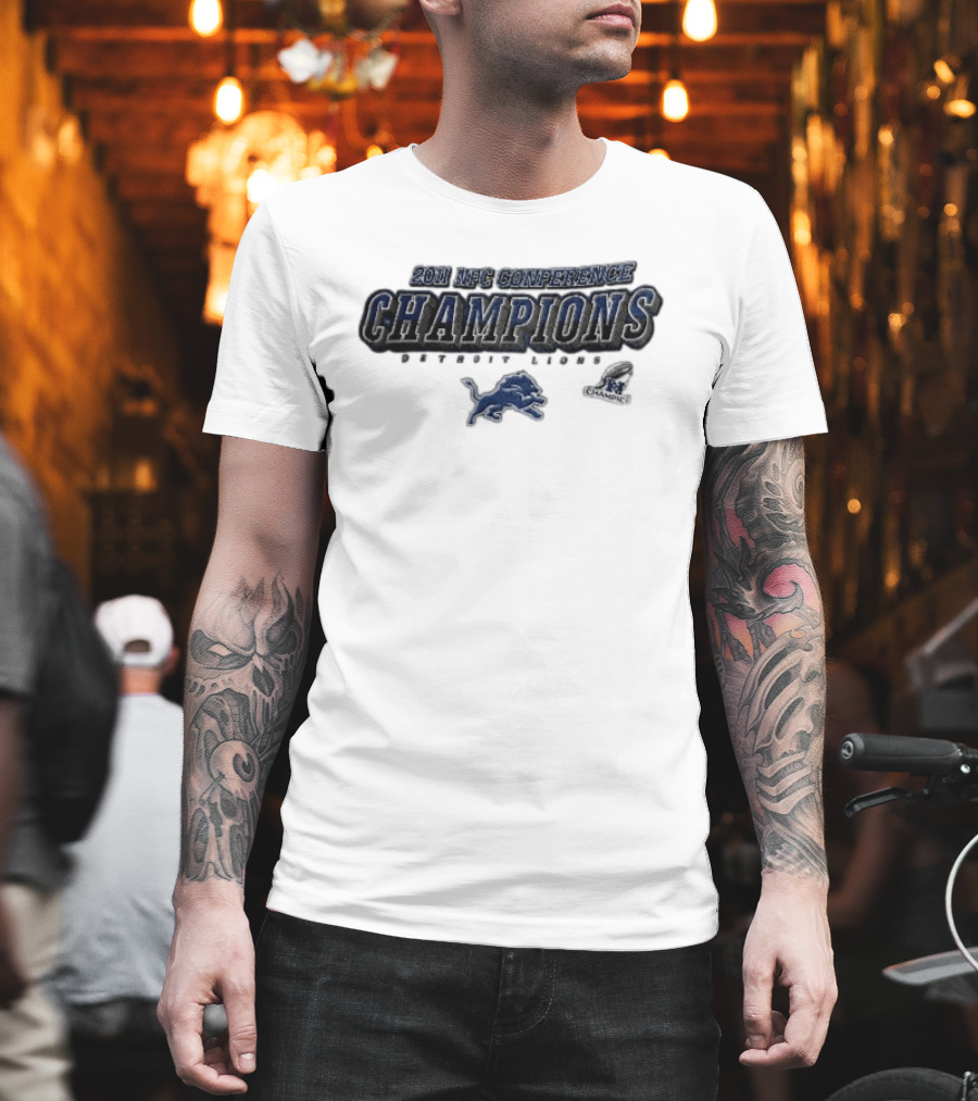 2011 NFC Conference Champions Detroit Lions Football Victory T-Shirt