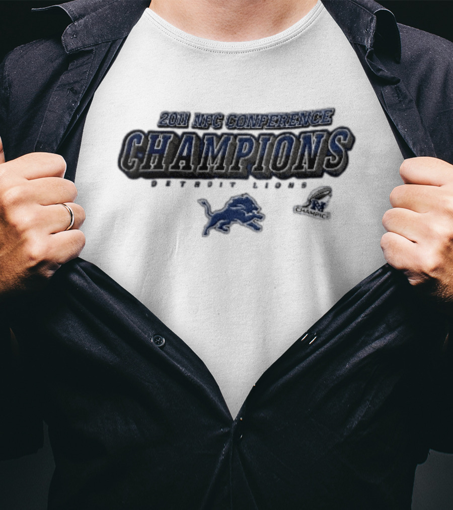 2011 NFC Conference Champions Detroit Lions Football Victory T-Shirt