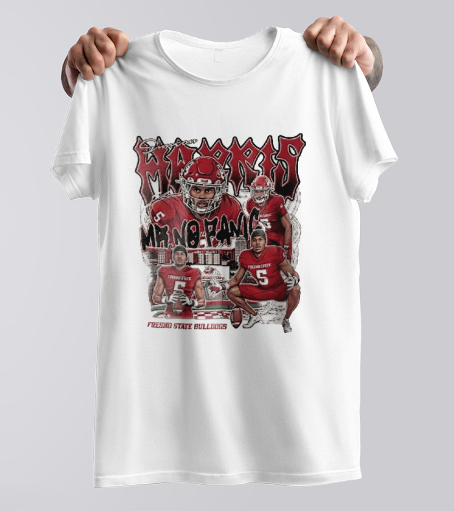 Simeon Harris Mr No Panic Fresno State Bulldogs Football Player Collage T-Shirt