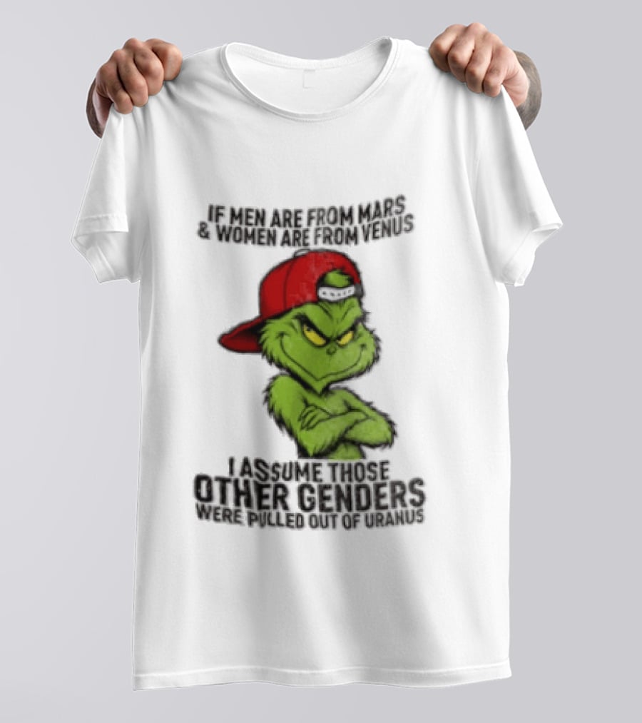 Grinch If Men Are From Mars Women Are From Venus Christmas T-Shirt