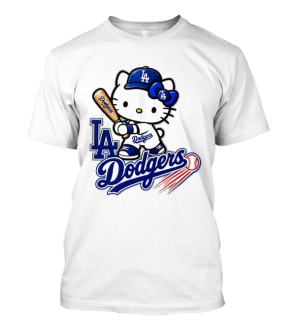 Hello Kitty Los Angeles Dodgers 2026 MLB Baseball Collaboration T-Shirt