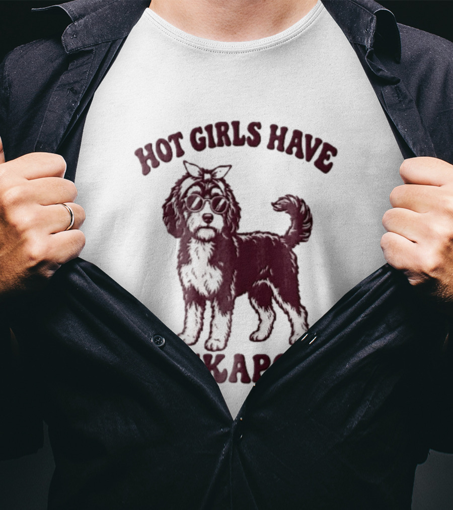 Hot Girls Have Cockapoos Dog With Sunglasses And Headband T-Shirt