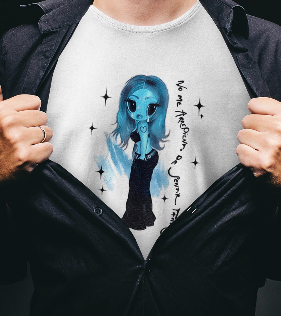 Karol G No Me Arrepiento De Sentir Tanto Blue Cartoon T-Shirt