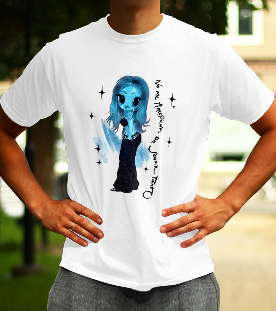 Karol G No Me Arrepiento De Sentir Tanto Blue Cartoon T-Shirt