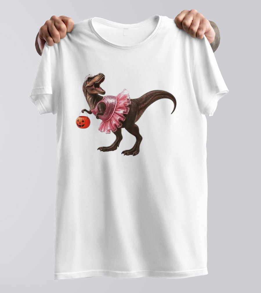 Trick Or Treat Rex Princess Tutu Halloween T-Shirt