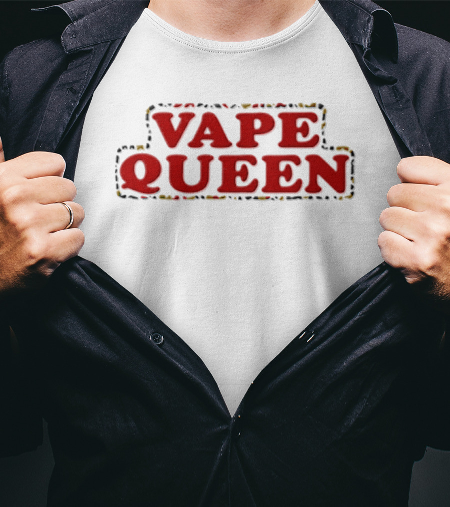 Vape Queen Vaping Statement Bold Red T-Shirt