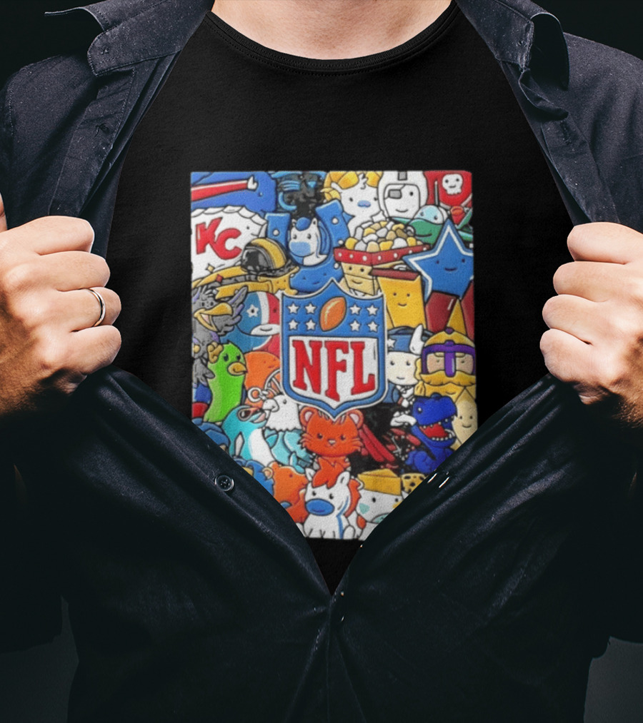 NFL KC Mascots And Football Is Officially Back 2026 T-Shirt