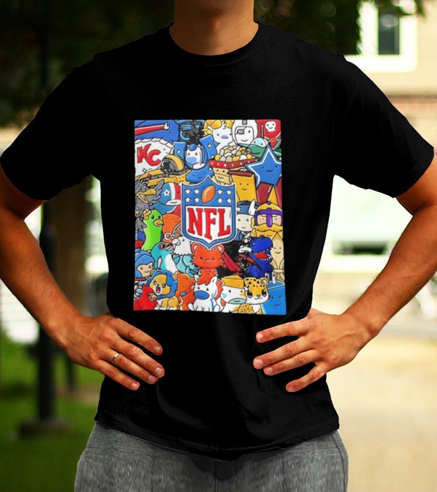 NFL KC Mascots And Football Is Officially Back 2026 T-Shirt