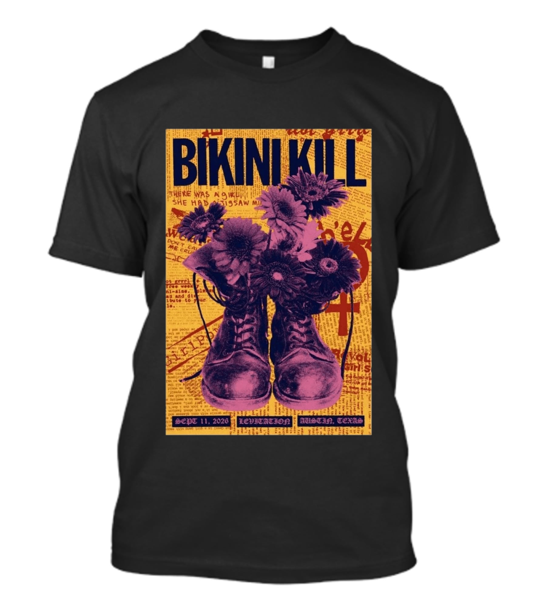 Bikini Kill Levitation Festival Austin Texas Sept 11 2026 T-Shirt