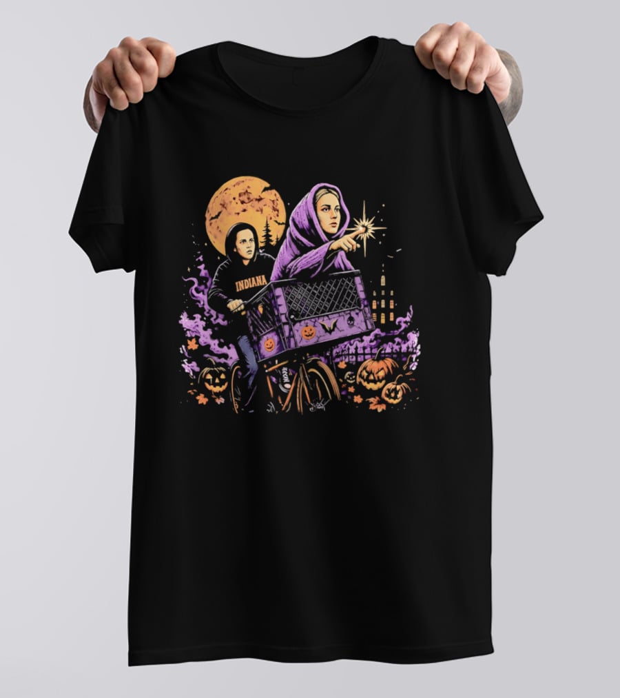 Caitlin Clark Sophie Cunningham Bicycle Halloween Movie Scene T-Shirt