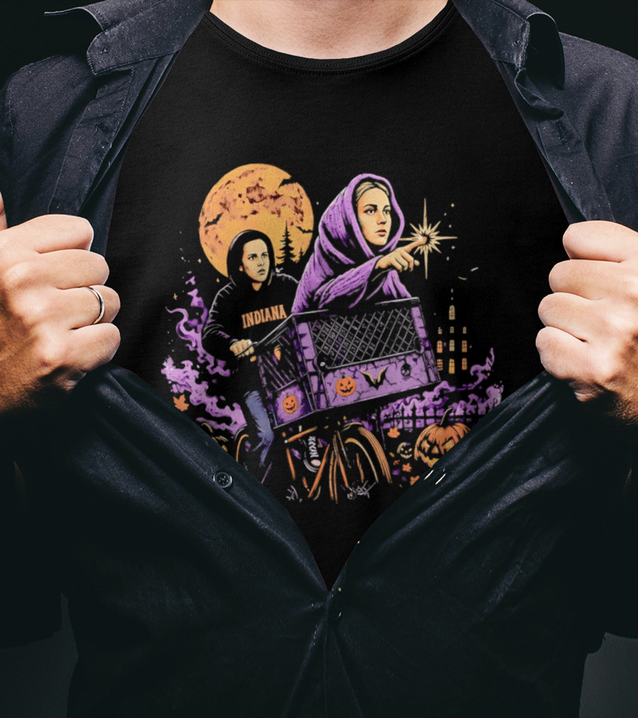 Caitlin Clark Sophie Cunningham Bicycle Halloween Movie Scene T-Shirt