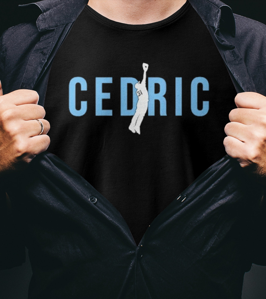 Cedric Baseball Player Jumping Catch T-Shirt