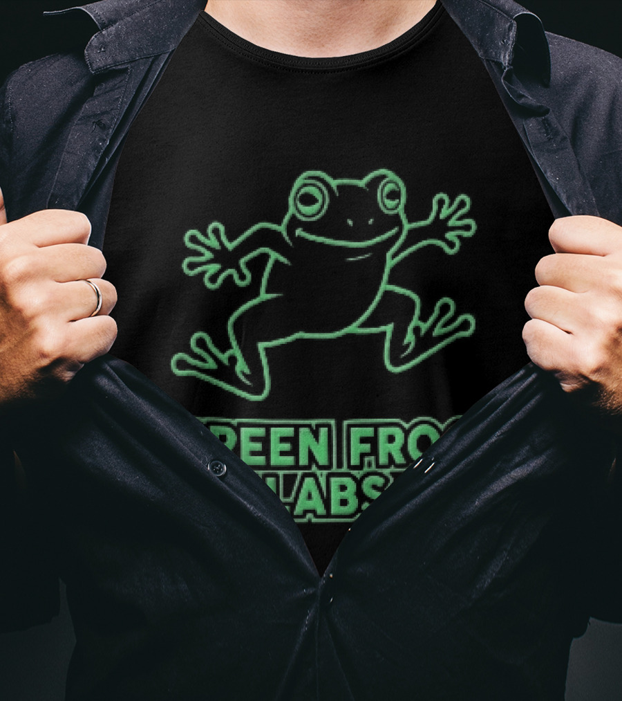 Green Frog Labs Cartoon Sprawling Amphibian Line T-Shirt