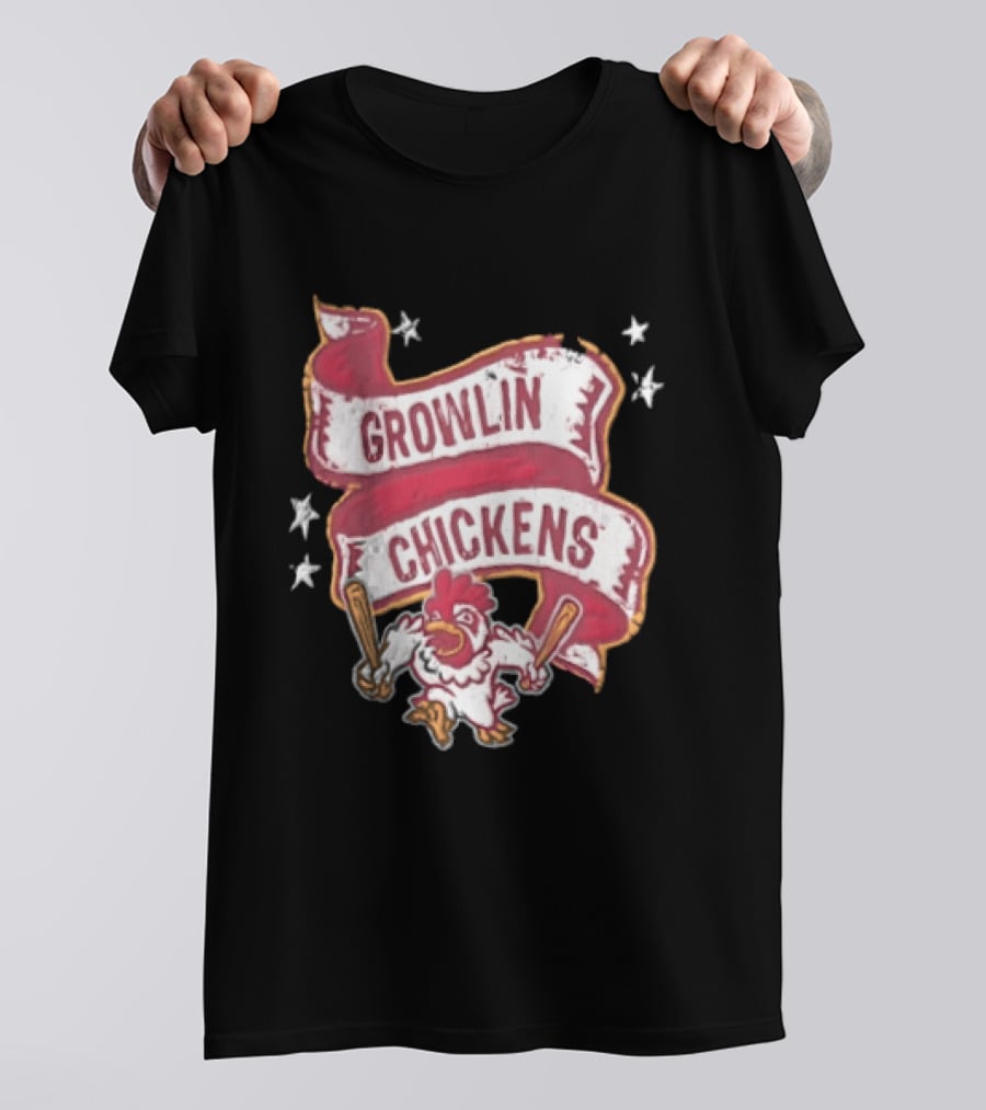 Growlin Chickens Northwest Arkansas Naturals Baseball MiLB Mascot Team Banner T-Shirt