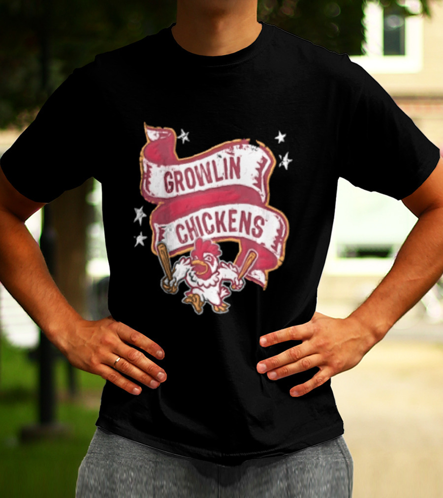 Growlin Chickens Northwest Arkansas Naturals Baseball MiLB Mascot Team Banner T-Shirt