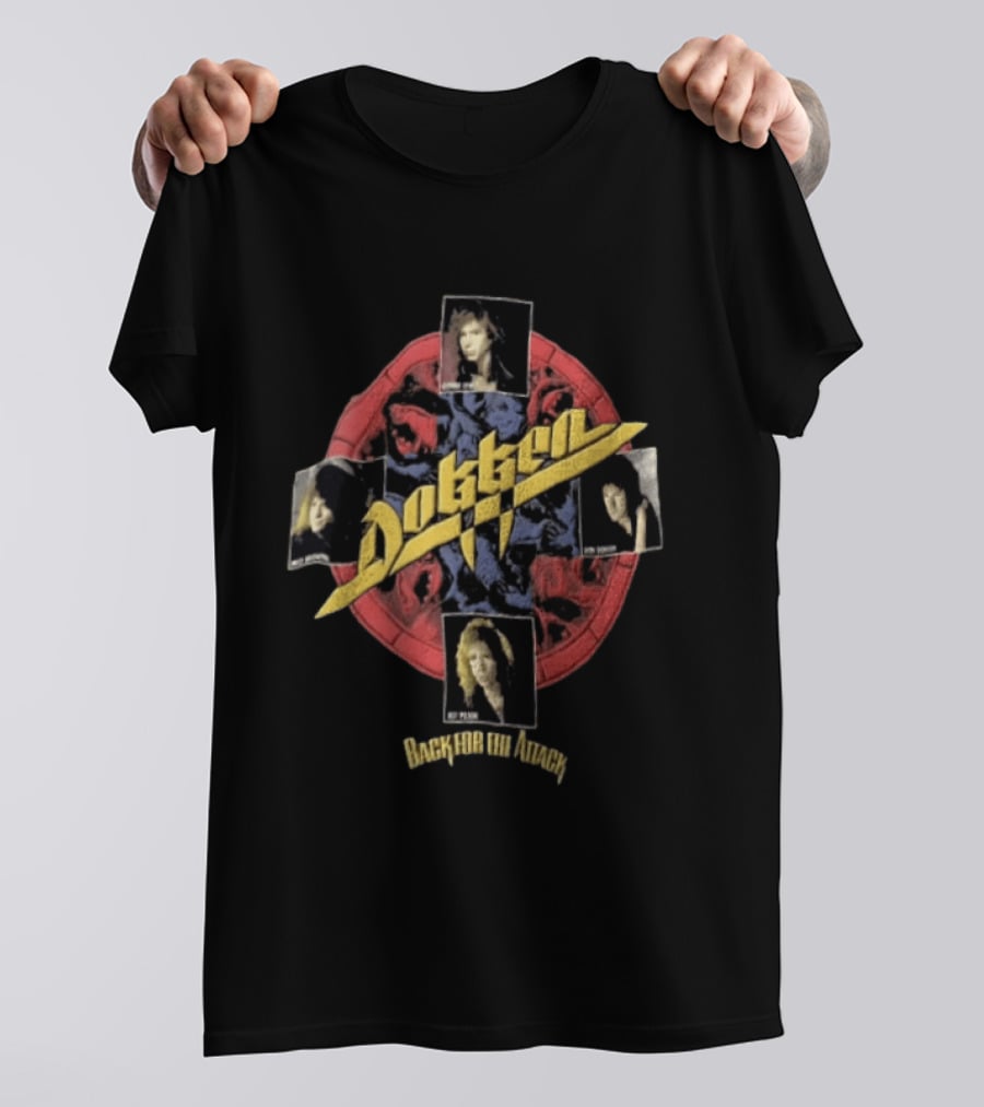 Dokken Back For The Attack Mick George Don Jeff Hard Rock Band Music T-Shirt