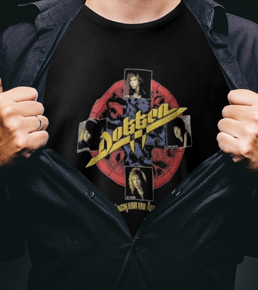 Dokken Back For The Attack Mick George Don Jeff Hard Rock Band Music T-Shirt