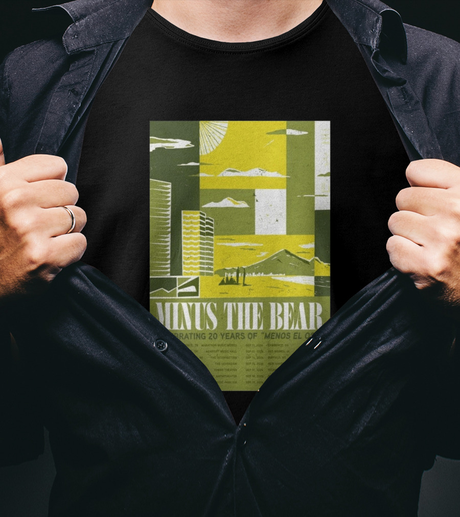 Minus The Bear Celebrating 20 Years Of Menos El Oso 2026 US Tour Dates T-Shirt