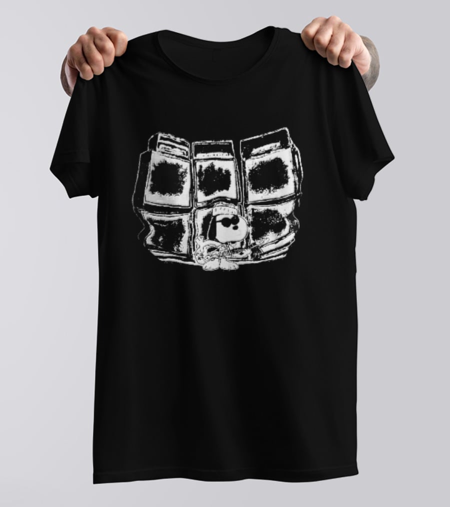 Peanuts Snoopy Rocking Out With Electric Guitar And Amplifier Stack T-Shirt