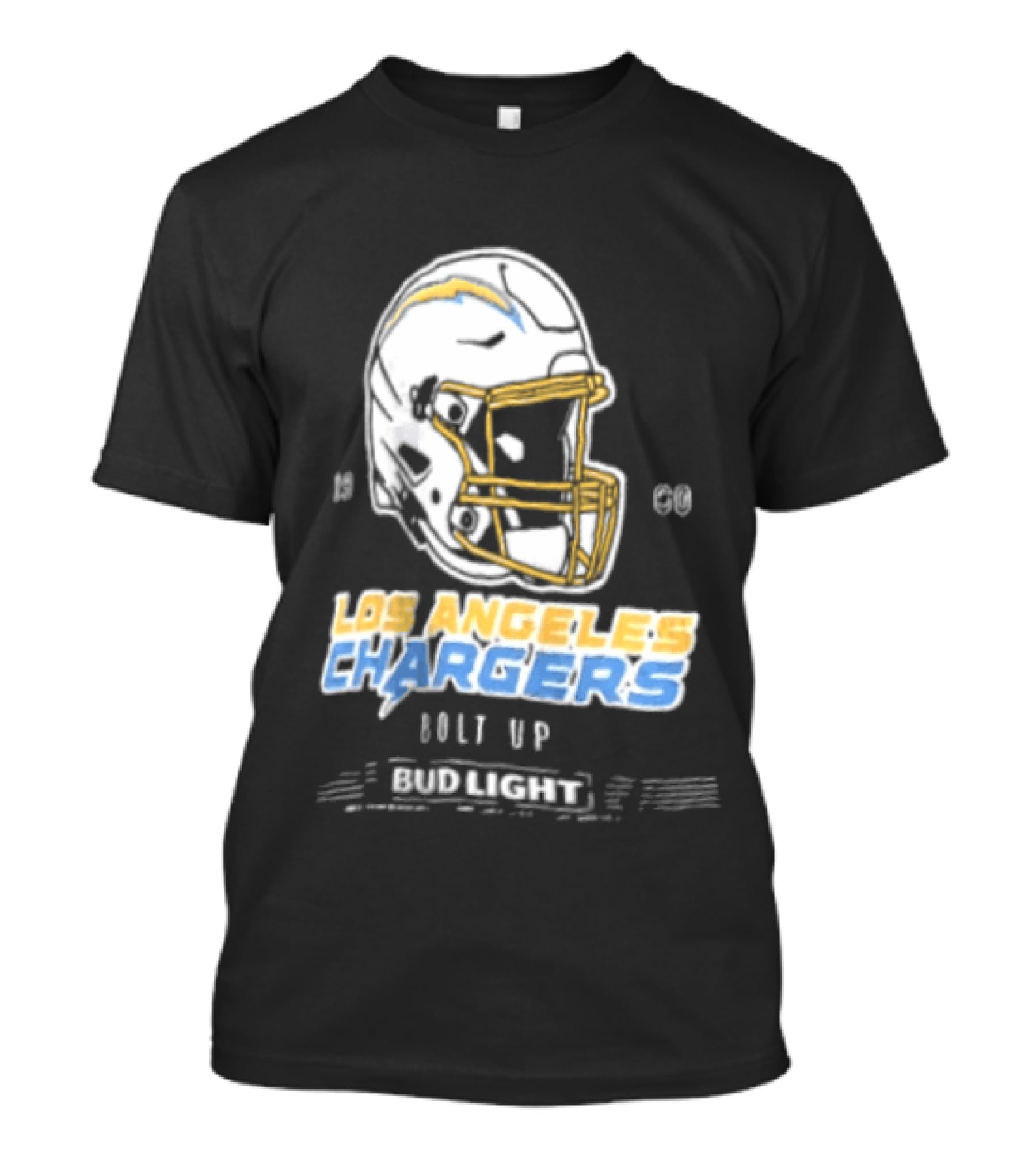Los Angeles Chargers Bolt Up Bud Light Football 1960 T-Shirt