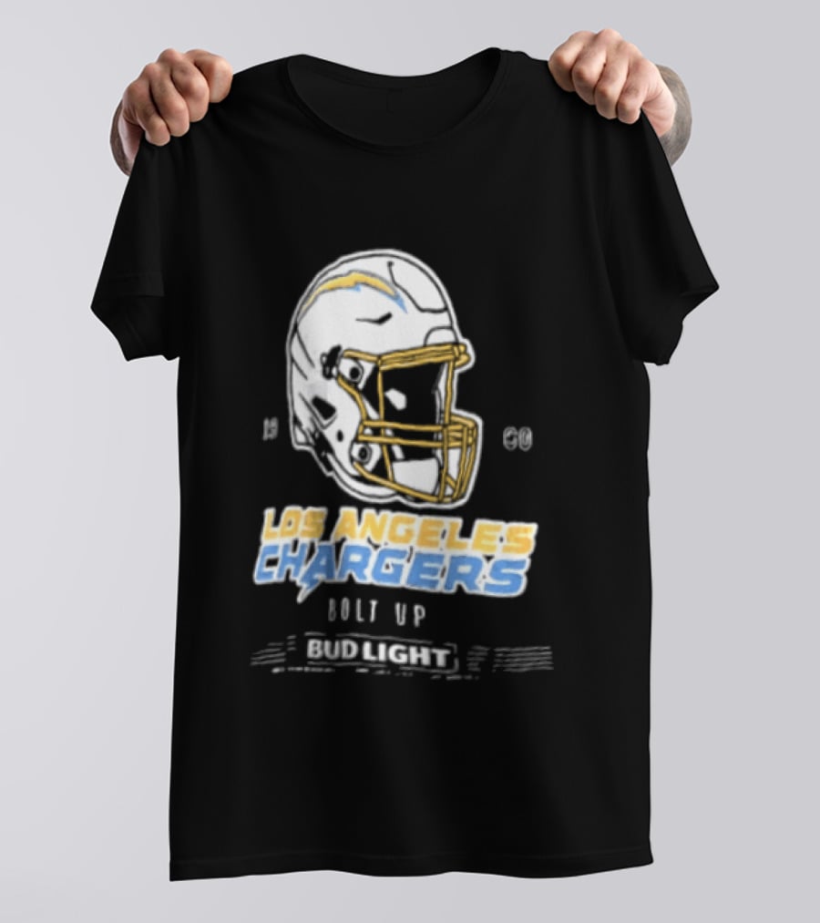 Los Angeles Chargers Bolt Up Bud Light Football 1960 T-Shirt