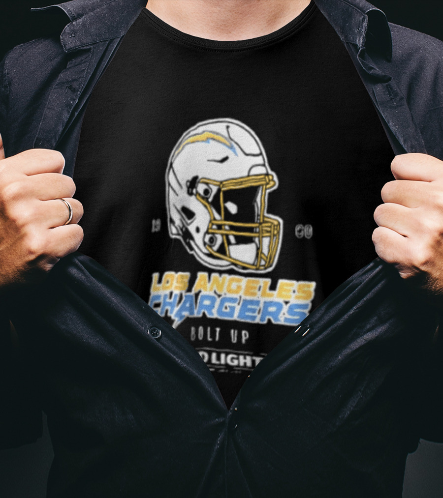 Los Angeles Chargers Bolt Up Bud Light Football 1960 T-Shirt