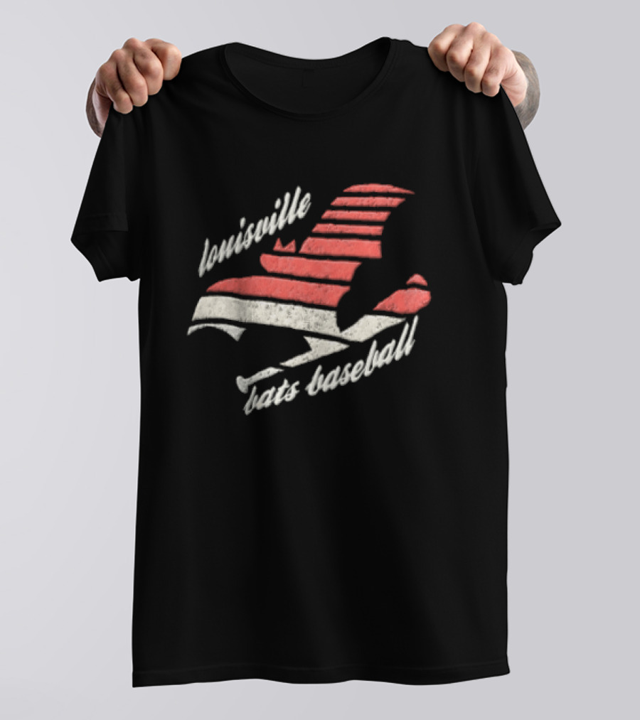 Louisville Bats Baseball Team Striped Bat Design MiLB T-Shirt
