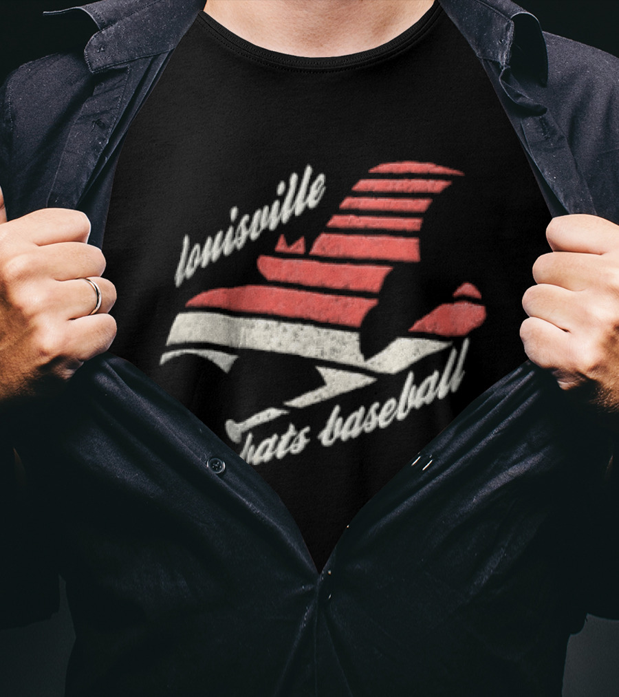 Louisville Bats Baseball Team Striped Bat Design MiLB T-Shirt