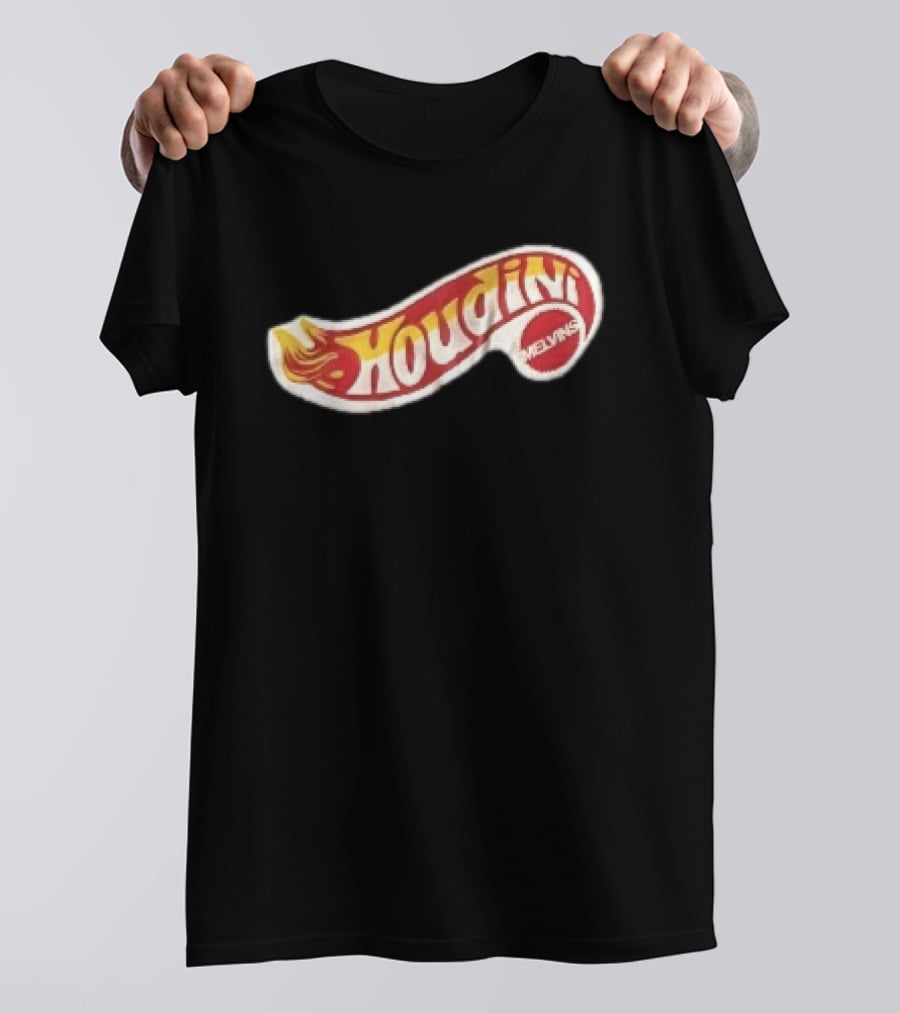 Melvins Houdini Red Yellow Flame Racing Toy Swoosh T-Shirt